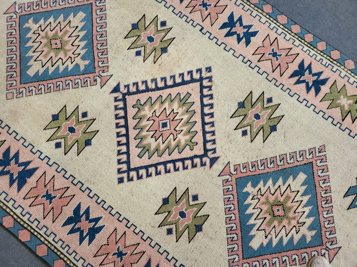Blue Turkish Oushak Rug 4' 11" x 8' 8" Hand-Knotted | No. WR76110