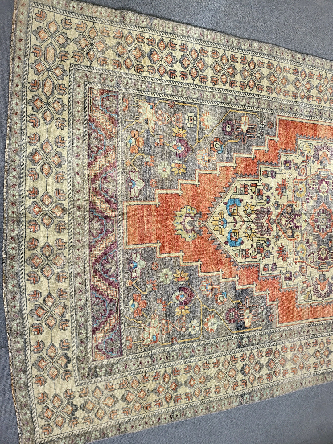 Blue Turkish Oushak Rug 5' 8" x 9' 11" Hand-Knotted | No. WR81970