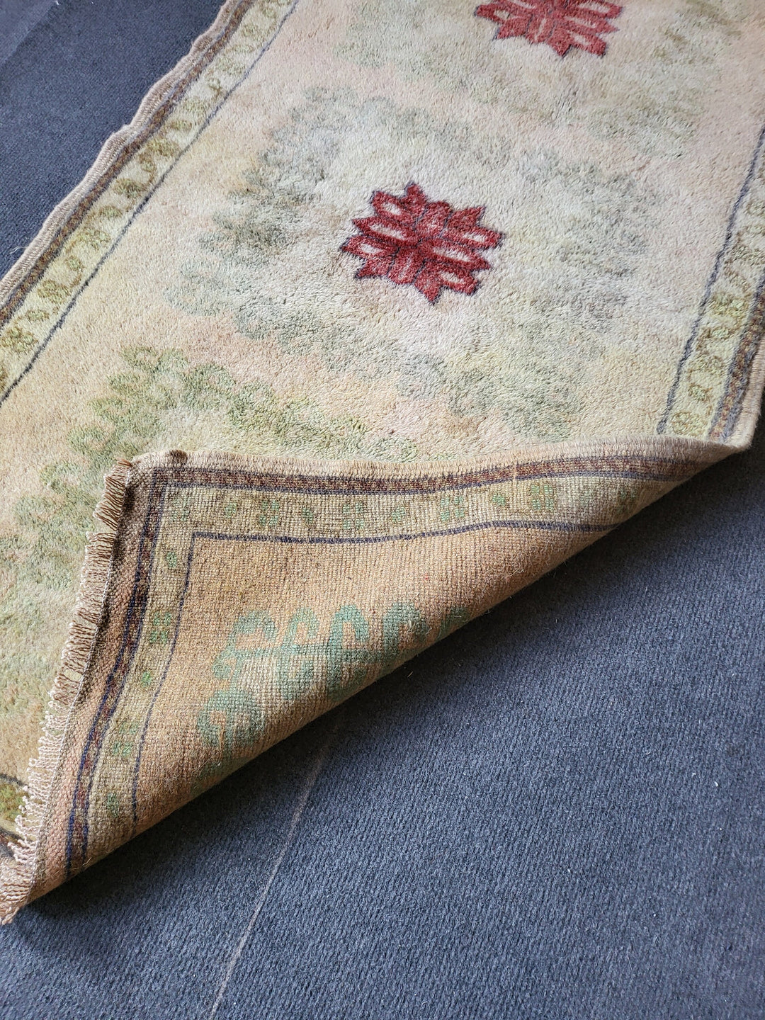 Rust Turkish Runner Rug 2' 3" x 4' 2" Hand-Knotted pattern