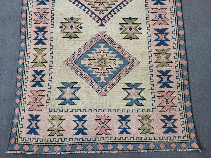 Blue Turkish Oushak Rug 4' 11" x 8' 8" Hand-Knotted | No. WR76110