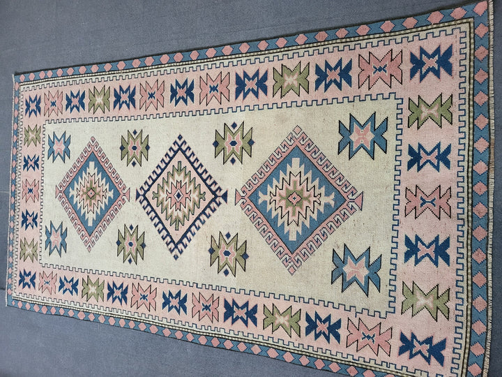 Blue Turkish Oushak Rug 4' 11" x 8' 8" Hand-Knotted | No. WR76110