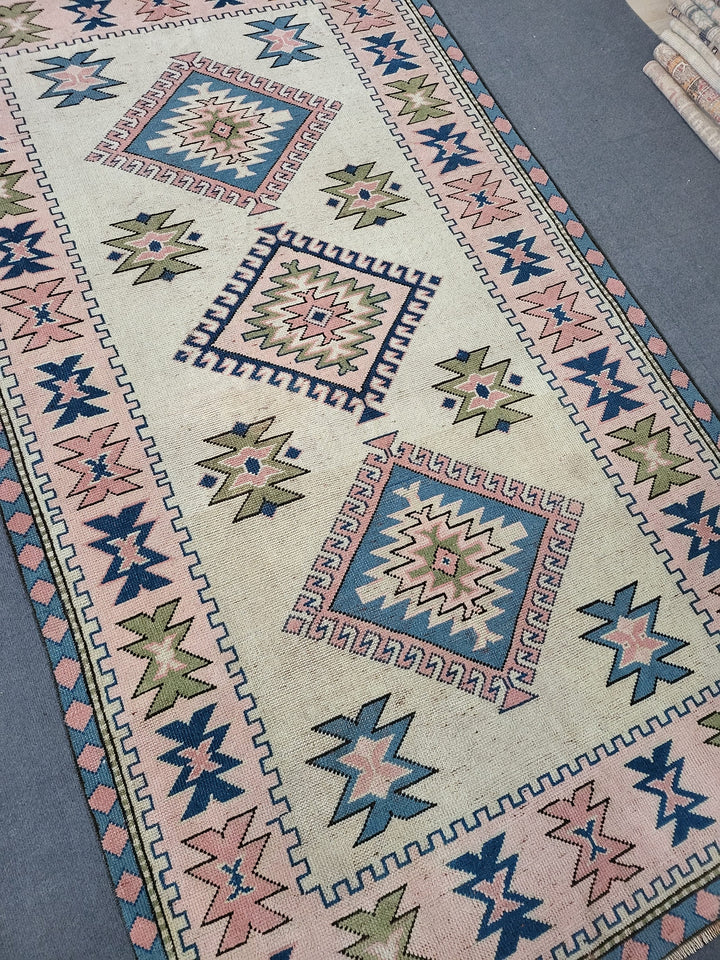 Blue Turkish Oushak Rug 4' 11" x 8' 8" Hand-Knotted | No. WR76110