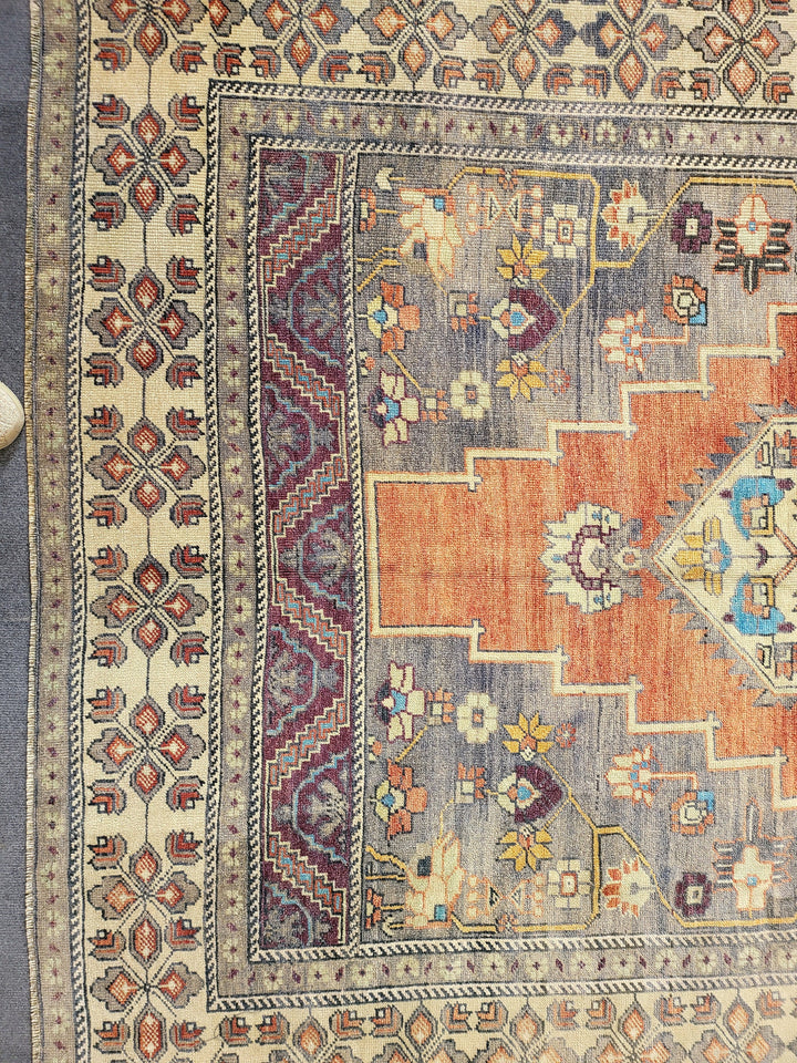 Blue Turkish Oushak Rug 5' 8" x 9' 11" Hand-Knotted | No. WR81970