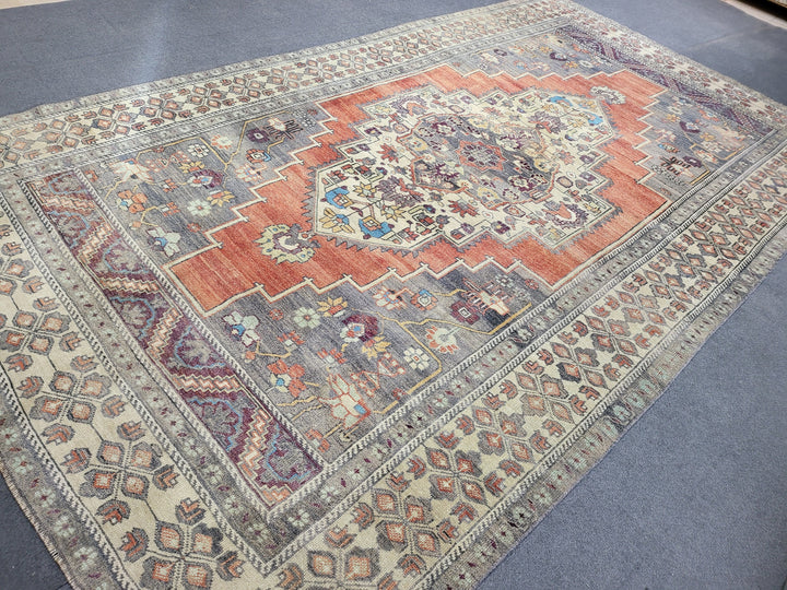 Blue Turkish Oushak Rug 5' 8" x 9' 11" Hand-Knotted | No. WR81970