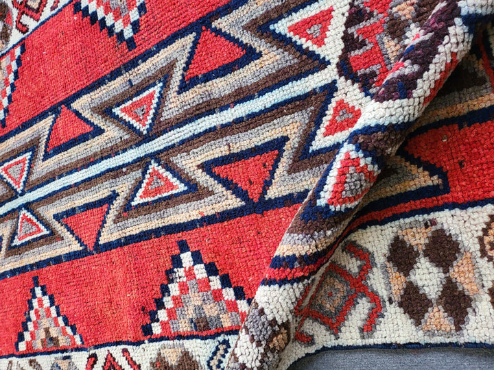 Beige Turkish Runner Rug 3' 3" x 11' 2" Hand-Knotted pattern