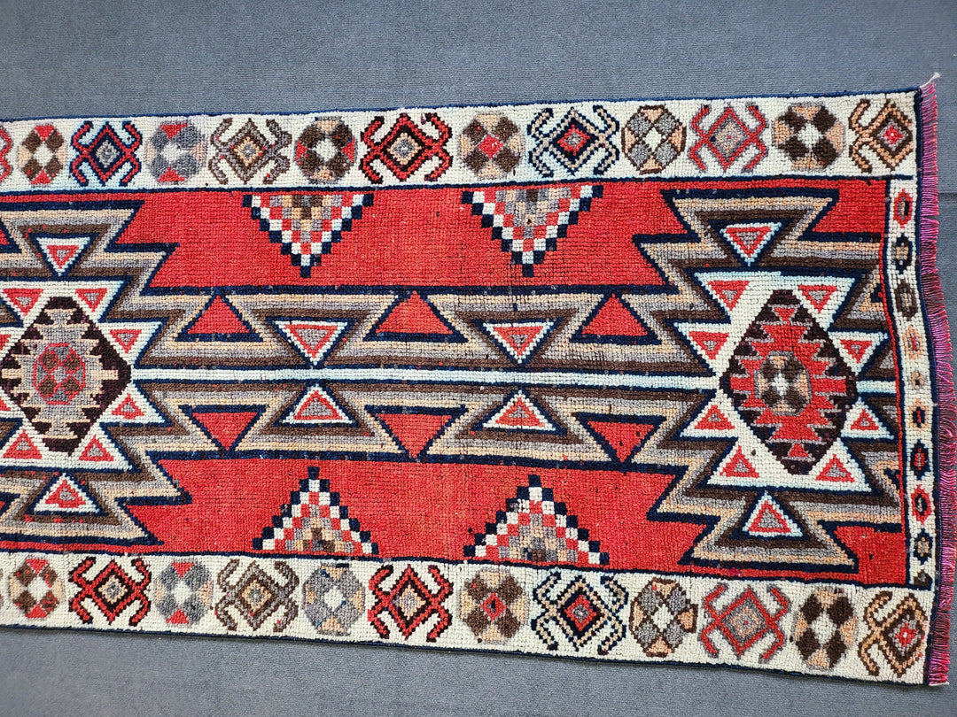 Beige Turkish Runner Rug 3' 3" x 11' 2" Hand-Knotted view