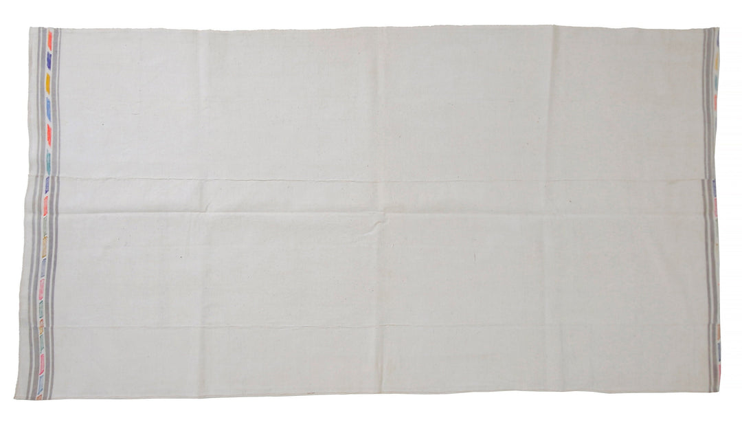 White Kilim Rug 4' 8" x 9' 8" | No. VR37041