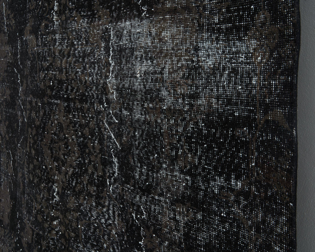 Black Vintage Turkish Rug 6' x 7' 9" | No. VR48579