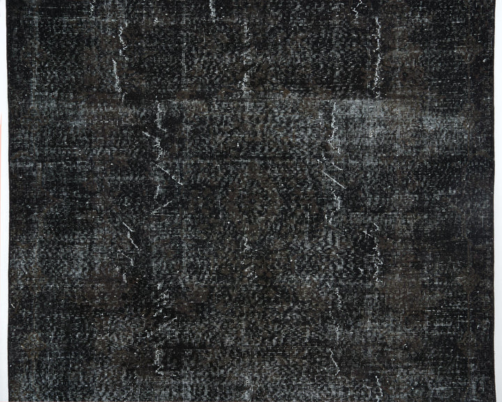 Black Vintage Turkish Rug 6' x 7' 9" | No. VR48579
