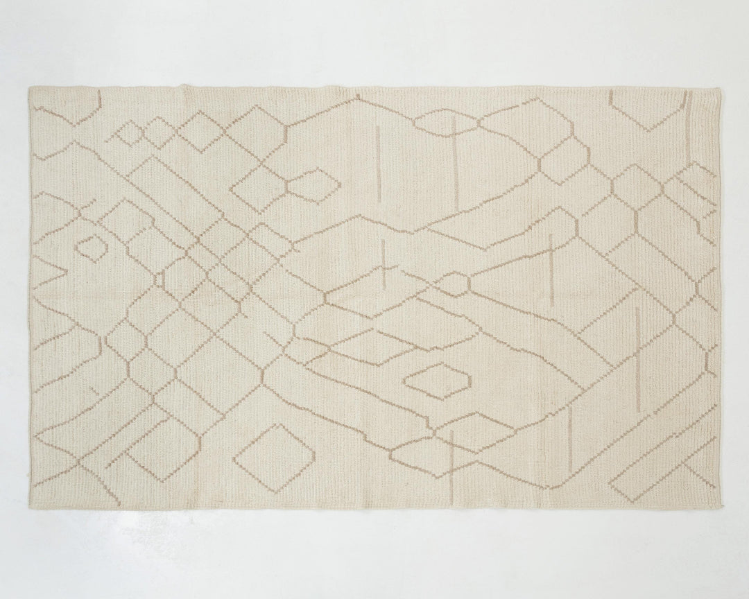 Beige Oushak Rug 6' 9" x 10' | No. VR85509