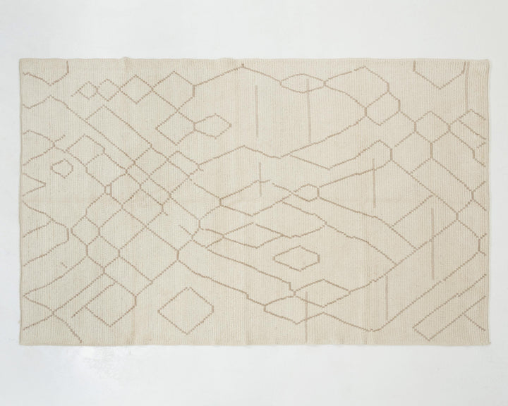 Beige Oushak Rug 6' 9" x 10' | No. VR85509