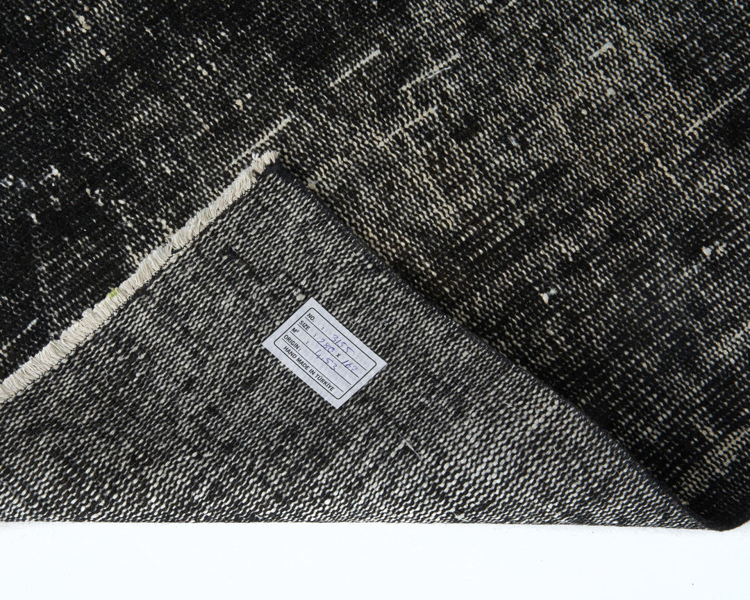 Black Vintage Turkish Rug 9' 2" x 5' 4" | No. VR47166