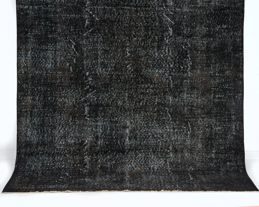 Black Vintage Turkish Rug 6' x 7' 9" | No. VR48579