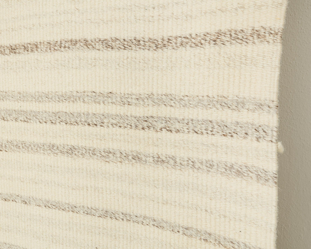 Beige Turkish Kilim Rug 9' 6" x 13' 1" Flat-Weave close-up