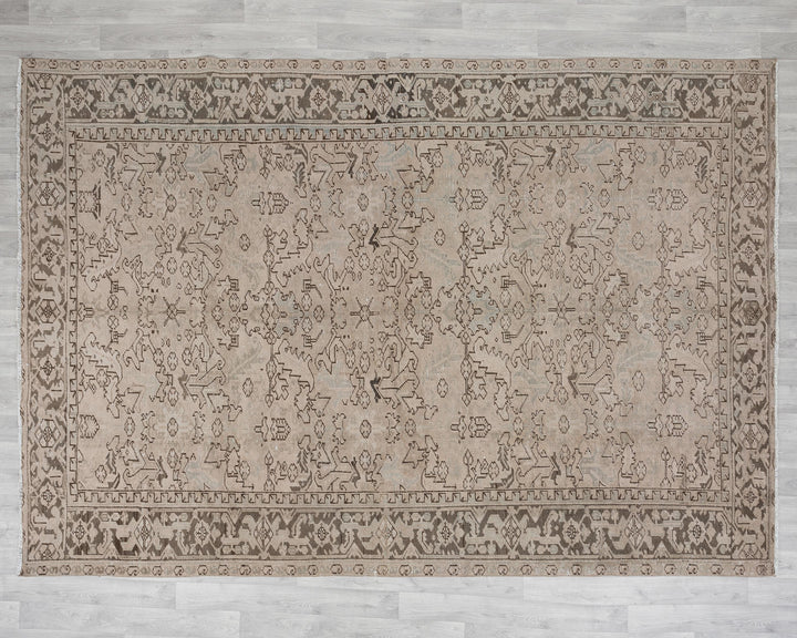 Neutral Oushak Rug 7' 10" x 11' 2" | No. VR35550