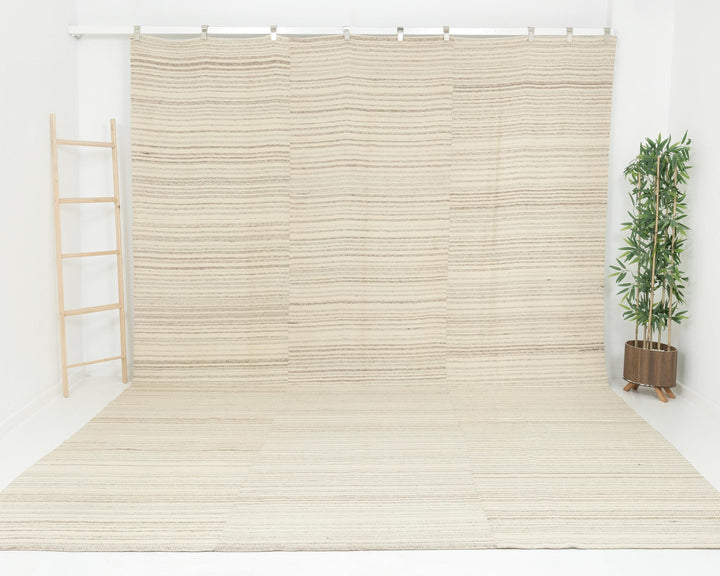 Neutral Kilim Rug 10' 2" x 13' 7" | No. VR75725