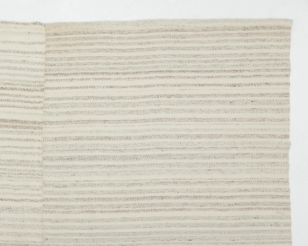 Beige Turkish Kilim Rug 10' 1" x 13' 3" Flat-Weave border