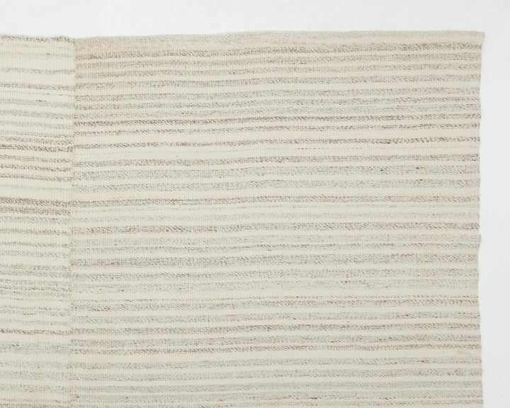Beige Turkish Kilim Rug 10' 1" x 13' 3" Flat-Weave border