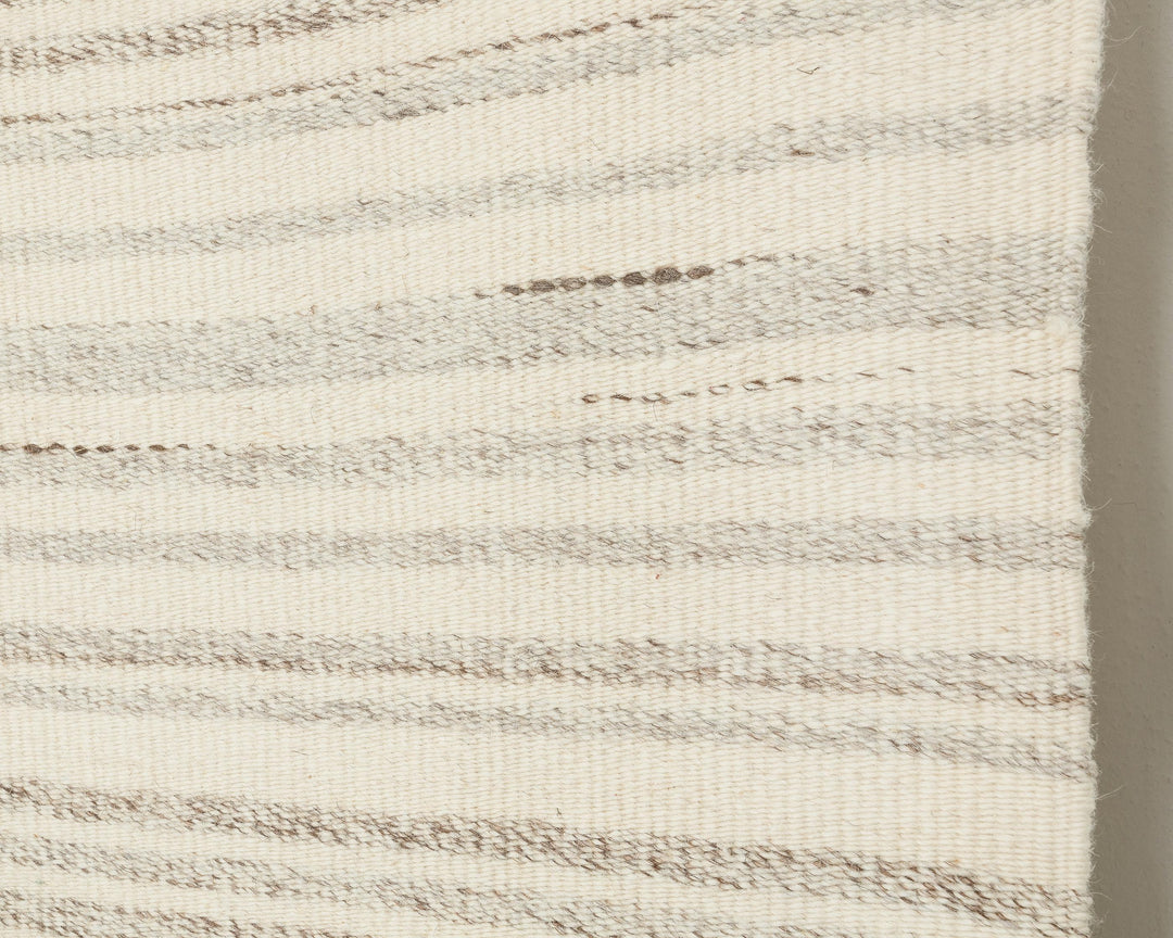 Beige Turkish Kilim Rug 10' 1" x 13' 3" Flat-Weave close-up