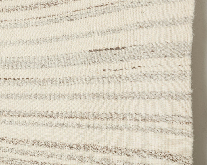Beige Turkish Kilim Rug 10' 1" x 13' 3" Flat-Weave close-up