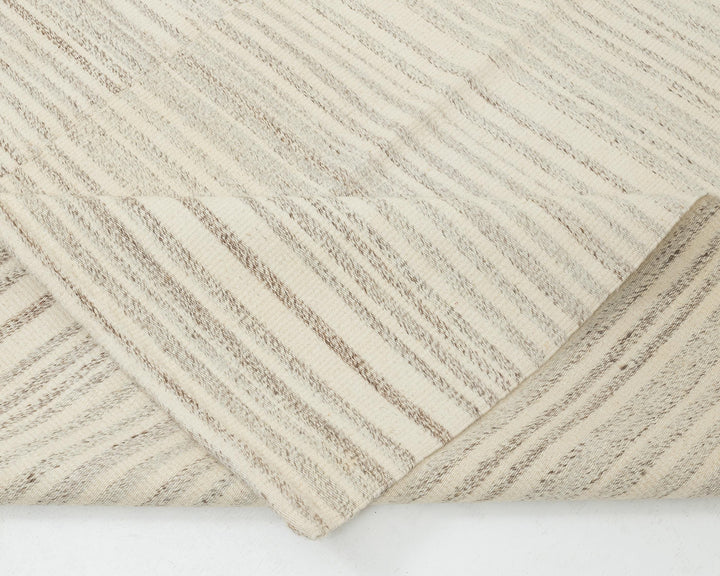 Beige Turkish Kilim Rug 10' 1" x 13' 4" Flat-Weave texture