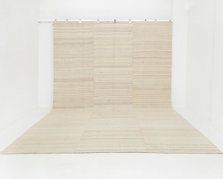 Beige Turkish Kilim Rug 10' 1" x 13' 4" Flat-Weave