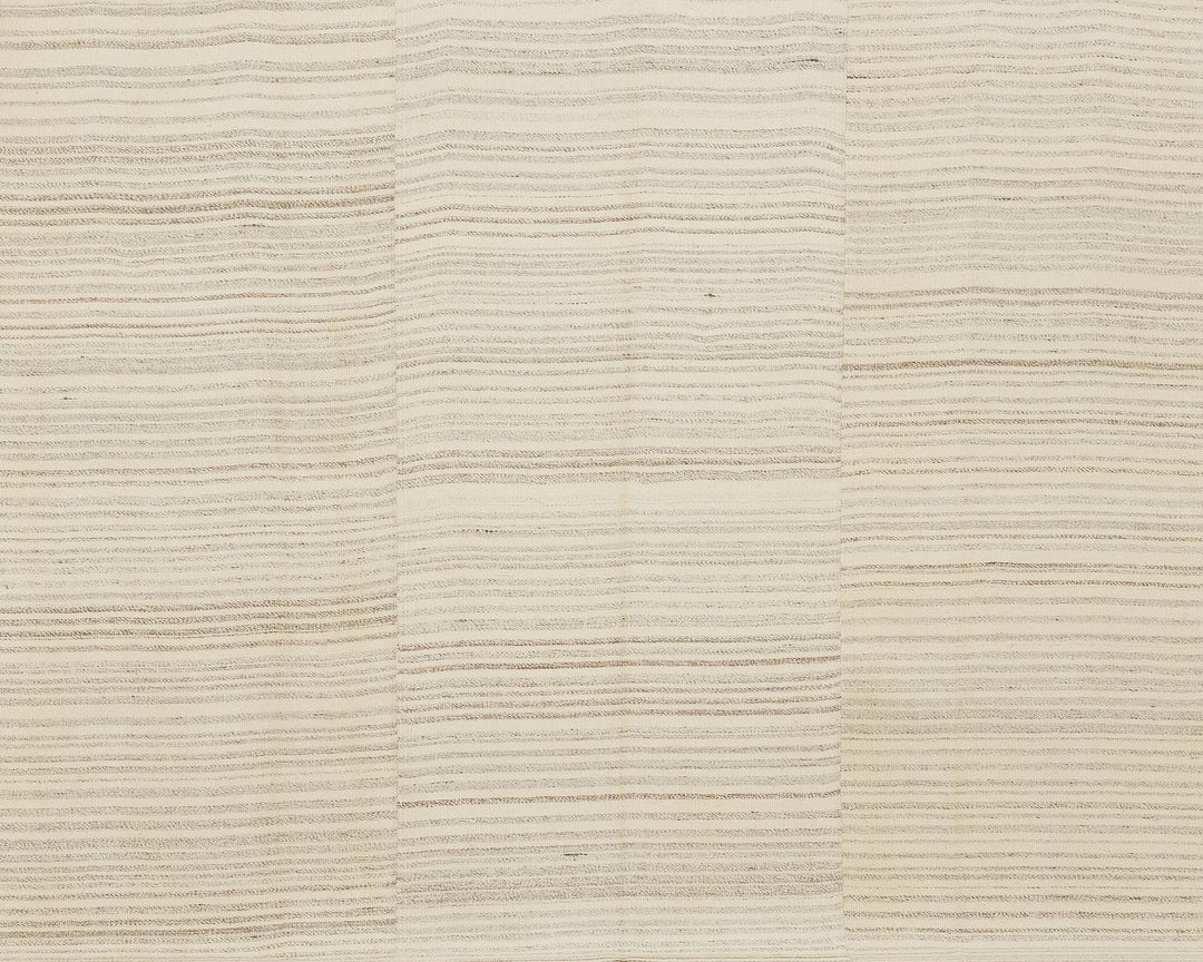 Beige Turkish Kilim Rug 10' 1" x 13' 4" Flat-Weave detail