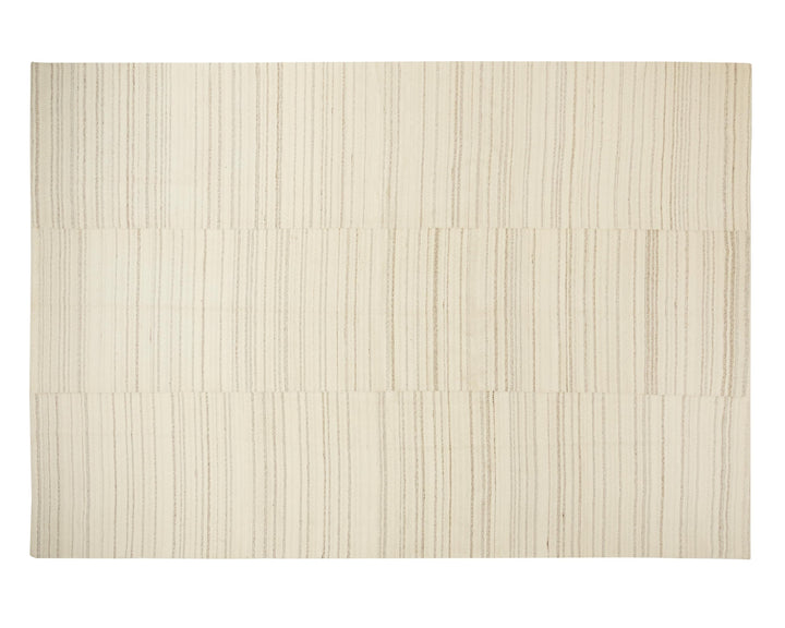 Beige Turkish Kilim Rug 9' 6" x 13' 1" Flat-Weave reverse