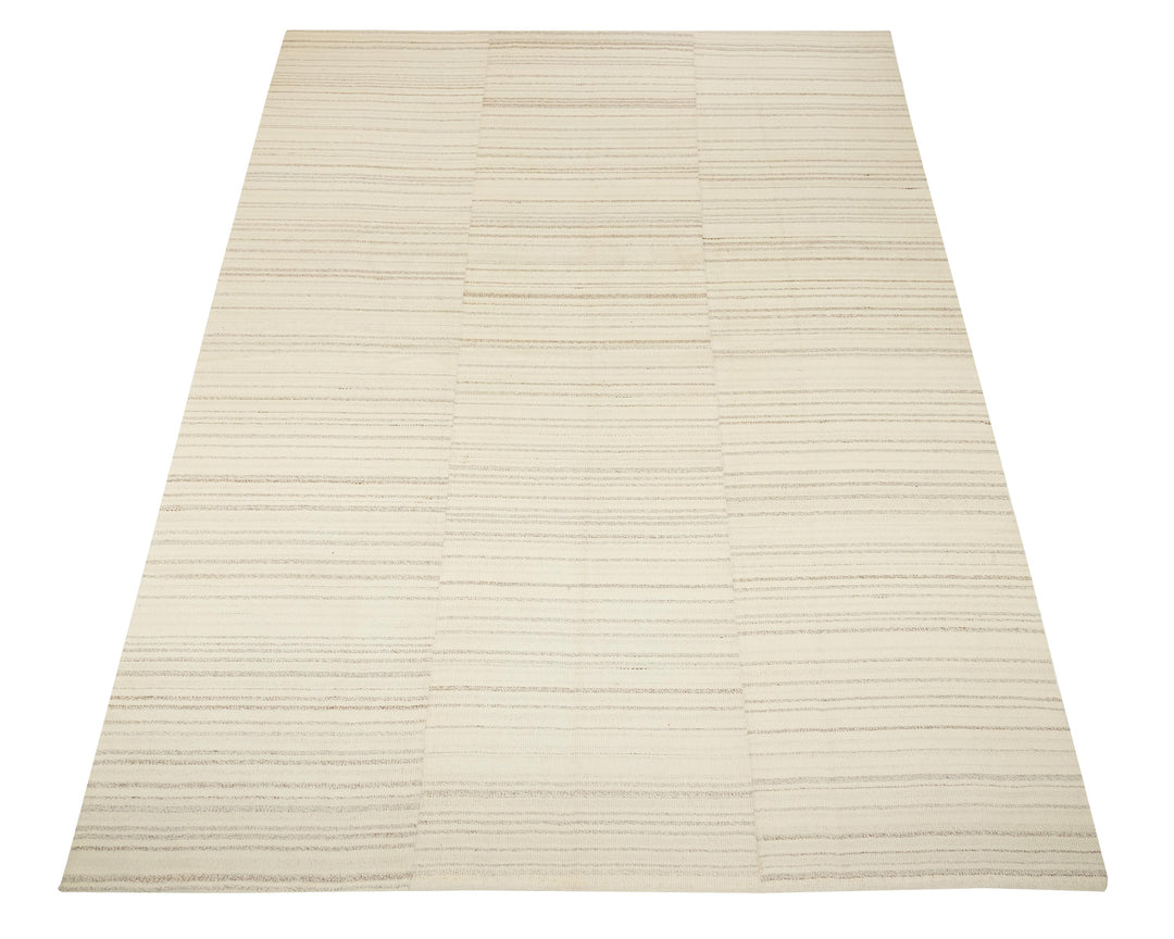 Beige Turkish Kilim Rug 9' 6" x 13' 1" Flat-Weave view 9