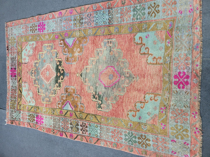 Turkish Oushak Rug 3' 9" x 6' 1" Hand-Knotted field
