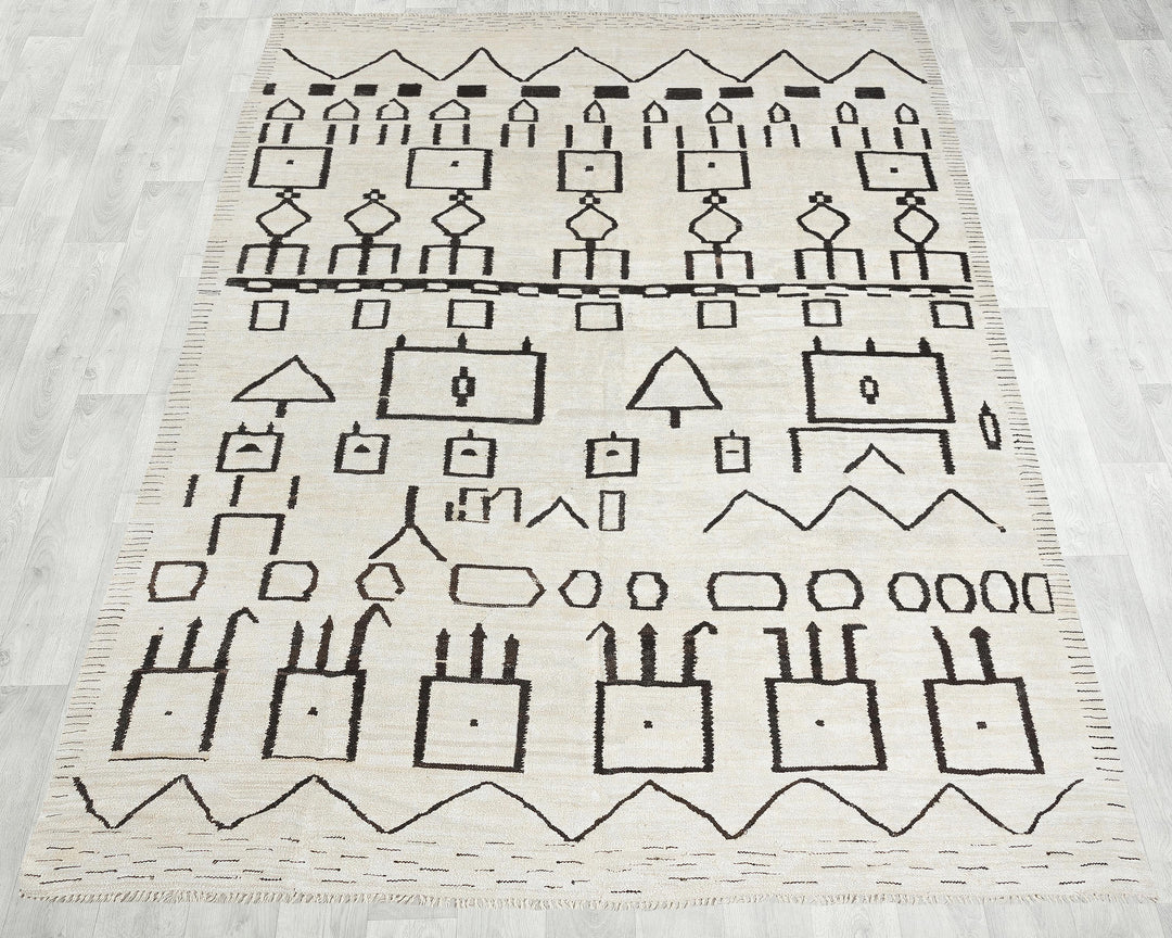 Black Kilim Rug 9' 10" x 12' 1" | No. VR19506