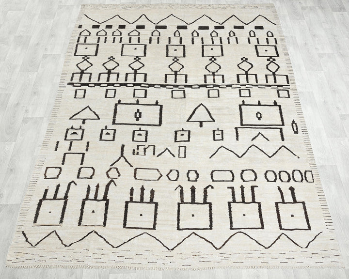 Black Kilim Rug 9' 10" x 12' 1" | No. VR19506