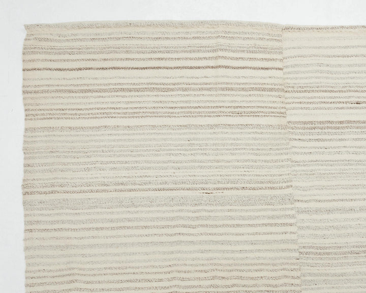 Beige Turkish Kilim Rug 10' 1" x 13' 3" Flat-Weave pattern