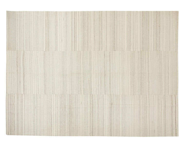 Beige Turkish Kilim Rug 10' 1" x 13' 3" Flat-Weave reverse
