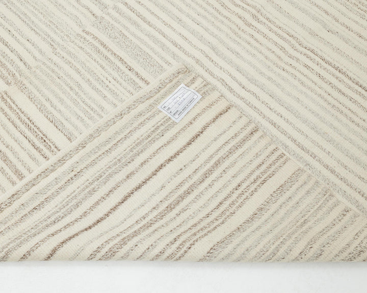 Beige Turkish Kilim Rug 10' 1" x 13' 3" Flat-Weave field