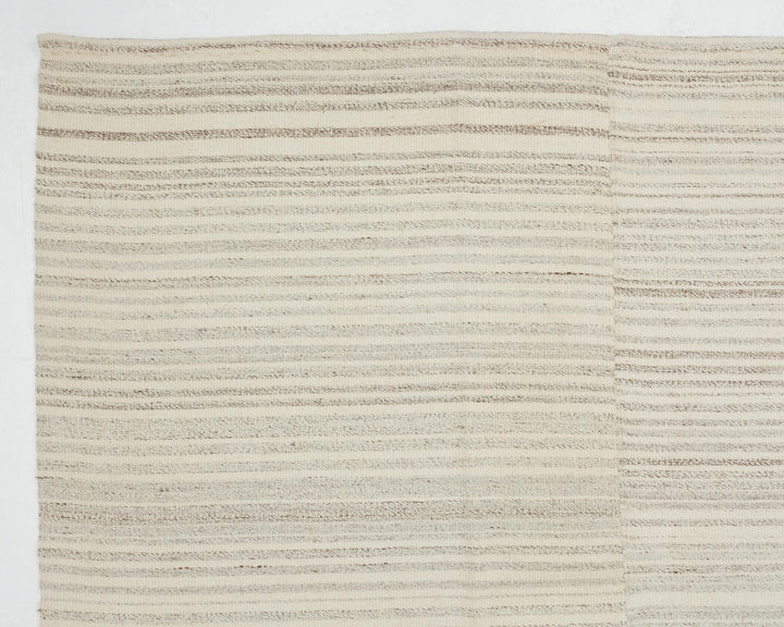 Beige Turkish Kilim Rug 10' 1" x 13' 4" Flat-Weave pattern