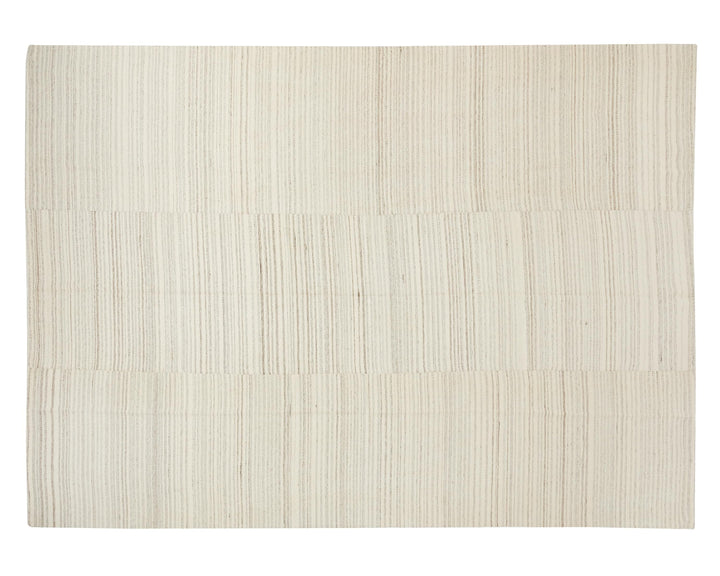 Beige Turkish Kilim Rug 10' 1" x 13' 4" Flat-Weave reverse