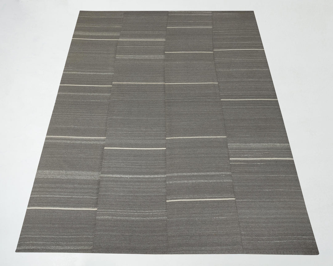 Gray Kilim Rug 9' 5" x 12' 10" | No. VR64987
