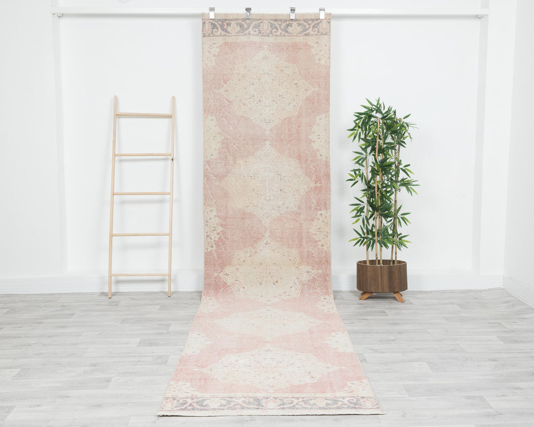 Pink Runner Rug 12' 2" x 2' 11" | No. VR21296