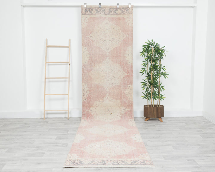Pink Runner Rug 11' 6" x 2' 11" | No. VR49630
