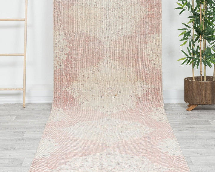 Pink Runner Rug 11' 6" x 2' 11" | No. VR49630