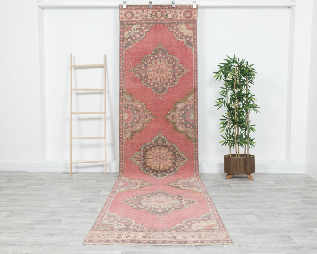 Pink Runner Rug 3' 2" x 12' 5" | No. VR65165