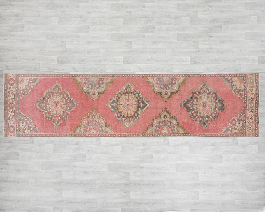 Pink Runner Rug 3' 2" x 12' 5" | No. VR65165