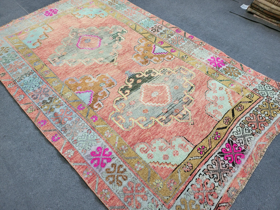 Turkish Oushak Rug 3' 9" x 6' 1" Hand-Knotted