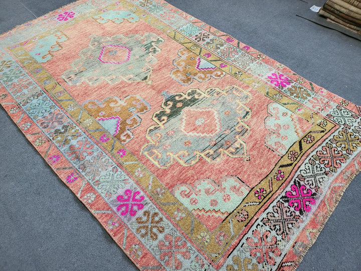 Turkish Oushak Rug 3' 9" x 6' 1" Hand-Knotted