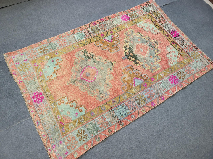 Turkish Oushak Rug 3' 9" x 6' 1" Hand-Knotted reverse