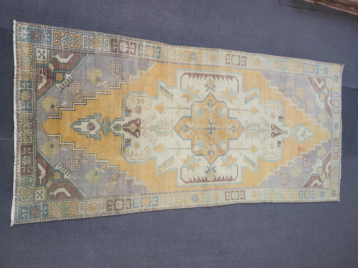 Turkish Oushak Rug 4' x 8' 4" Hand-Knotted reverse