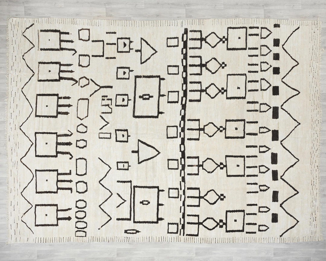 Black Kilim Rug 9' 10" x 12' 1" | No. VR19506