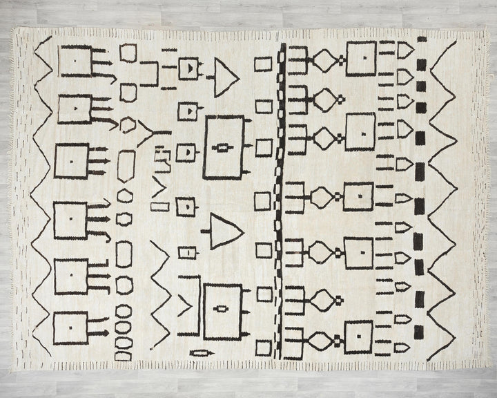 Black Kilim Rug 9' 10" x 12' 1" | No. VR19506