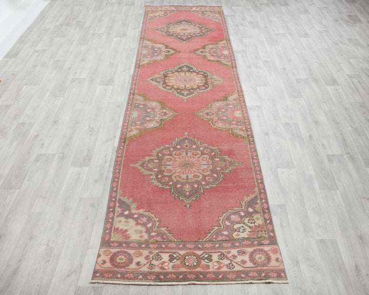 Pink Runner Rug 3' 2" x 12' 5" | No. VR65165
